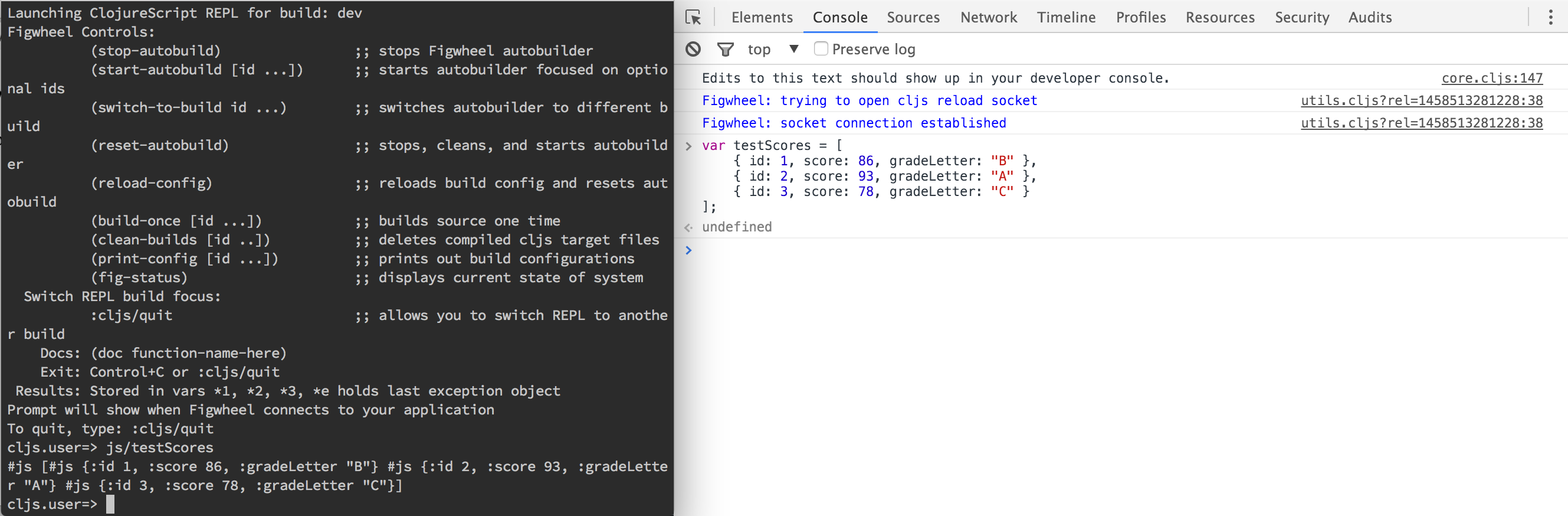 Sharing Data Between Browser and REPL