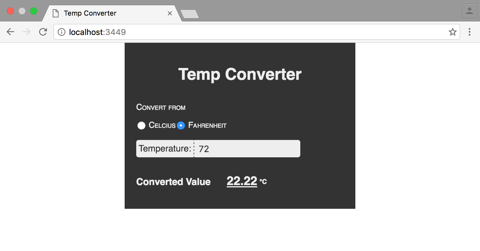 Complete Temp Converter App